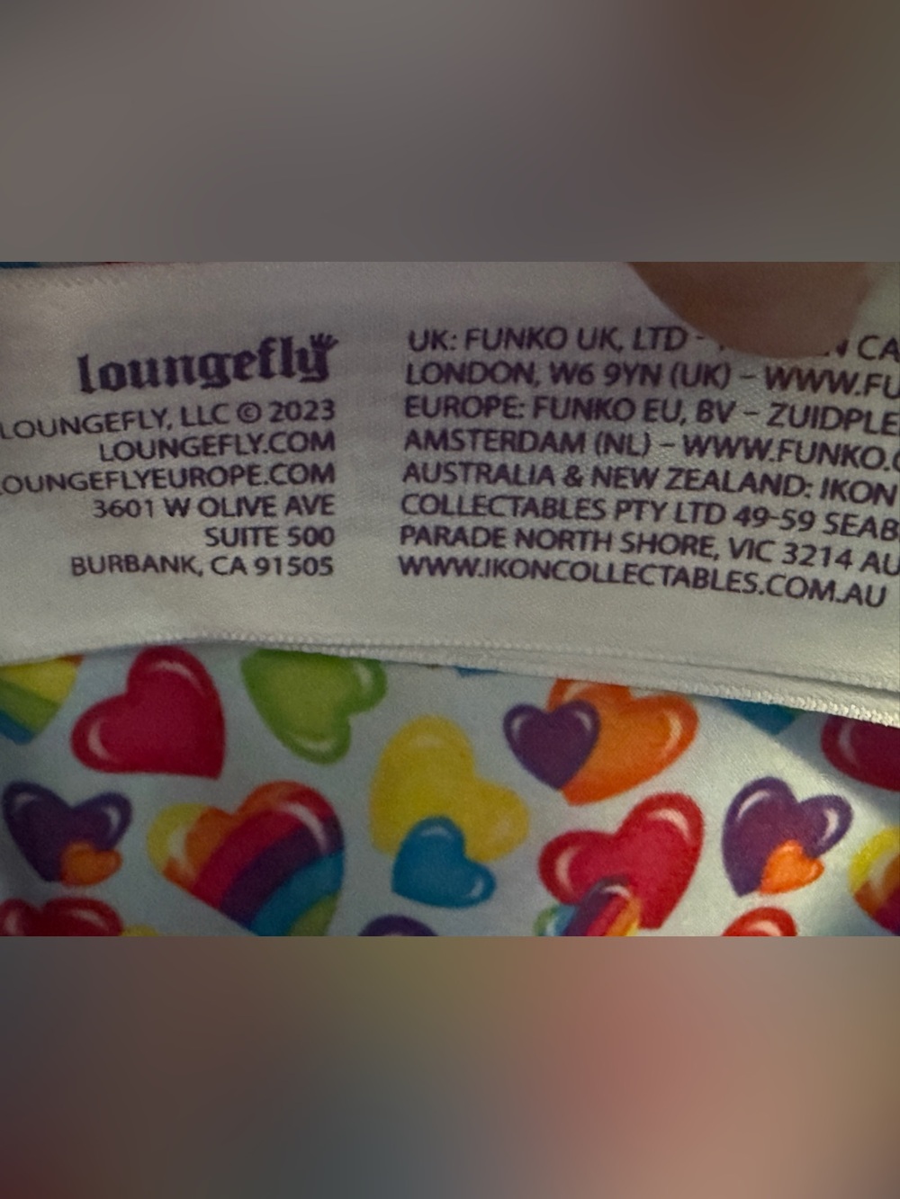Loungefly x Lisa Frank Logo Heart Mini Backpack w/ Detachable Heart Waist Bag - Picture 14 of 16